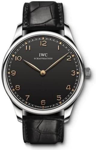 IWC Schaffhausen Portugieser Hand-Wound Pure Classic Stainless Steel / Black