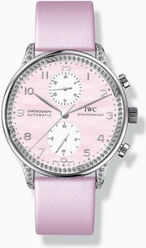 IWC Schaffhausen Portuguese Chrono-Automatic White Gold / Pink MOP / Diamond