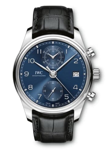 IWC Schaffhausen Portugieser Chronograph Classic Stainless Steel / Blue