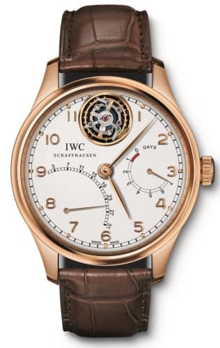 IWC Schaffhausen Portuguese Tourbillon Mystère Rétrograde Red Gold / Silver