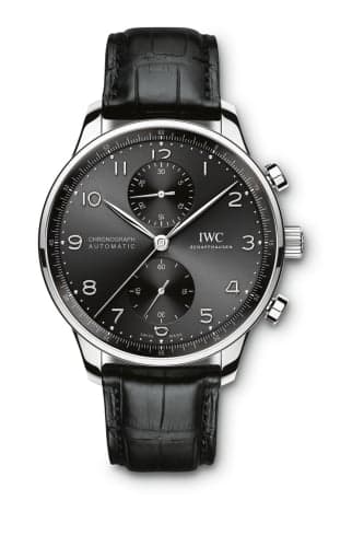 IWC Schaffhausen Portugieser Chronograph Stainless Steel / Black