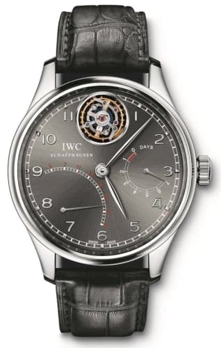 IWC Schaffhausen Portuguese Tourbillon Mystère Rétrograde Platinum / Ardoise