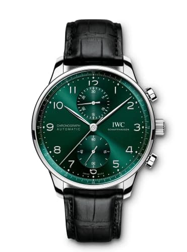 IWC Schaffhausen Portugieser Chronograph Stainless Steel / Green