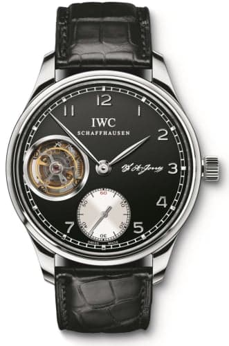 IWC Schaffhausen Portugieser Tourbillon Hand-Wound F.A. Jones Platinum / Black