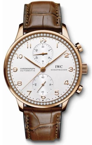 IWC Schaffhausen Portugieser Chrono-Automatic Red Gold / Silver / Diamond