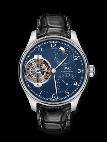 IWC Schaffhausen Portugieser Constant-Force Tourbillon Edition “150 Years” Platinum / Blue