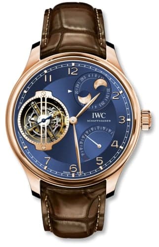 IWC Schaffhausen Portugieser Constant-Force Tourbillon Double Moon Red Gold / Blue