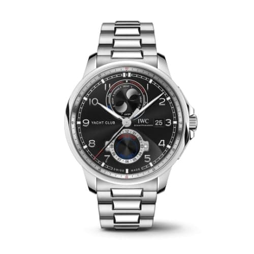 IWC Schaffhausen Portugieser Yacht Club Moon & Tide Stainless Steel / Black / Bracelet