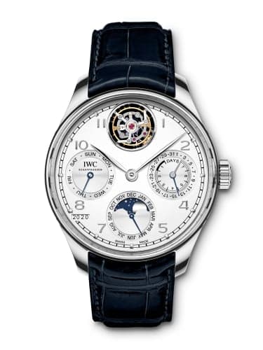 IWC Schaffhausen Portuguese Perpetual Calendar Tourbillon Platinum / Silver