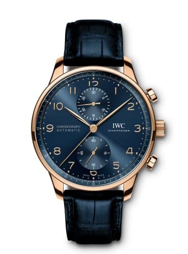IWC Schaffhausen Portugieser Chronograph Red Gold / Blue / Boutique Edition