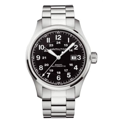 Hamilton Khaki Field Officer Automatic 44 Stainless Steel / Black / Bracelet
