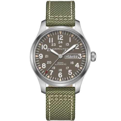 Hamilton Khaki Field Day Date Auto Stainless Steel / Grey