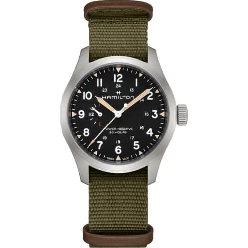 Hamilton Khaki Field Mechanical Power Reserve Stainless Steel / Black