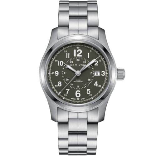 Hamilton Khaki Field Auto 42 Stainless Steel / Green / Bracelet