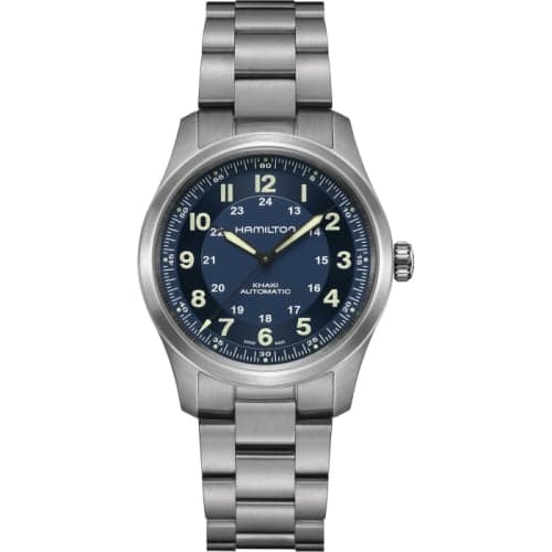 Hamilton Khaki Field Titanium Auto 38 / Blue / Bracelet