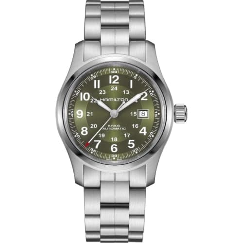 Hamilton Khaki Field Auto 42 Stainless Steel / Green / Bracelet