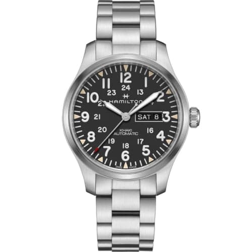 Hamilton Khaki Field Day Date Auto Stainless Steel / Black / Bracelet