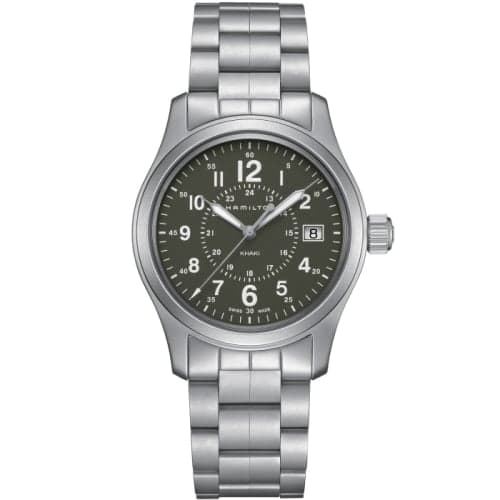 Hamilton Khaki Field Quartz 38 Stainless Steel / Green / Bracelet