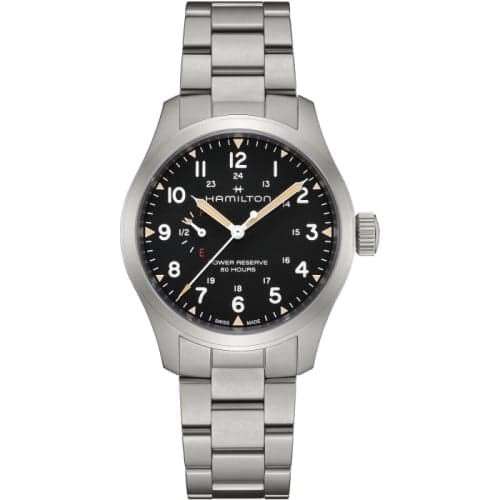 Hamilton Khaki Field Mechanical Power Reserve Stainless Steel / Black / Bracelet