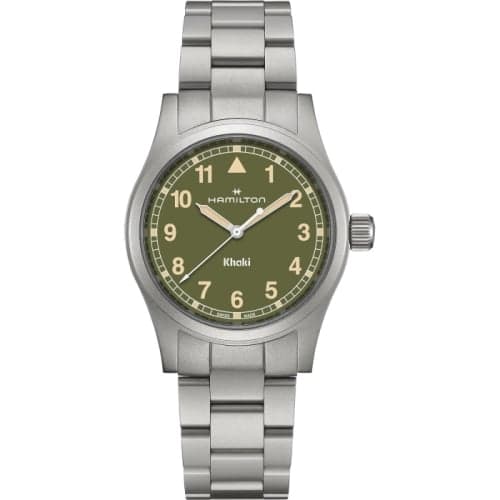 Hamilton Khaki Field Quartz 38 Stainless Steel / Green / Bracelet