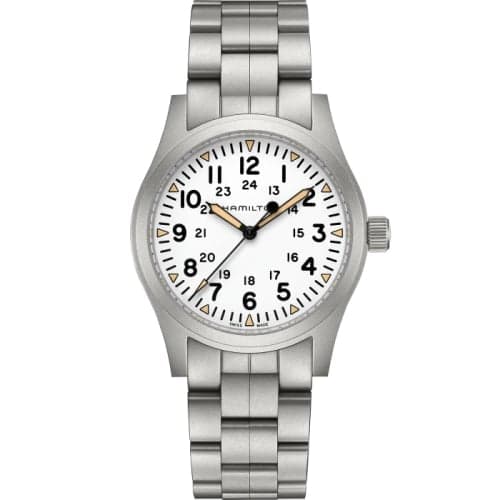 Hamilton Khaki Field Mechanical 42 White / Bracelet