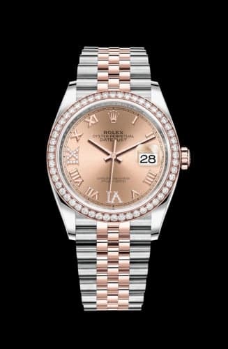 Rolex Datejust 36 Stainless Steel / Everose / Diamond / Rose Roman / Jubilee