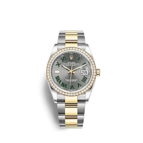 Rolex Datejust 36 Stainless Steel / Yellow Gold / Diamond / Slate - Roman / Oyster