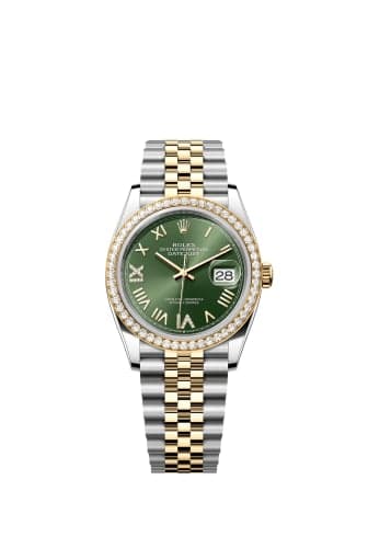 Rolex Datejust 36 Stainless Steel - Yellow Gold - Diamond / Olive Roman Diamond / Jubilee