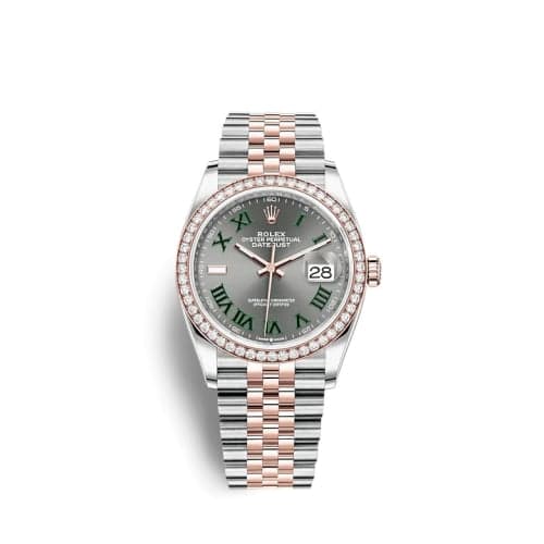Rolex Datejust 36 Stainless Steel / Everose / Diamond / Slate - Roman / Jubilee