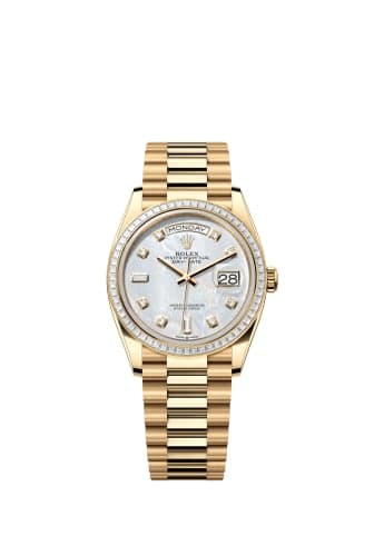 Rolex Day-Date 36 Yellow Gold - Baguette / MOP - Diamond / President