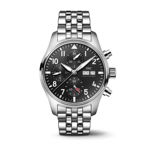 IWC Schaffhausen Pilot's Watch Chronograph 41 Stainless Steel / Black / Bracelet