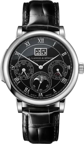 A. Lange & Söhne Saxonia Minute Repeater Perpetual Platinum / Black Enamel
