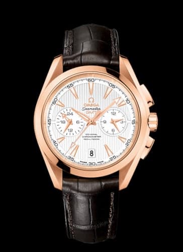 Omega Seamaster Aqua Terra 150M Co-Axial 43 GMT Chronograph Red Gold / Silver