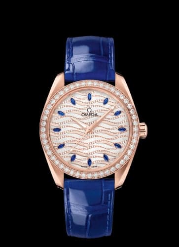 Omega Seamaster Aqua Terra 150M Master Chronometer 38 Sedna Gold / Diamond / Wave Sapphire / Alligator