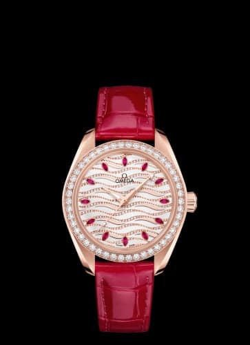 Omega Seamaster Aqua Terra 150M Master Chronometer 34 Sedna Gold / Diamond / Wave Ruby / Alligator