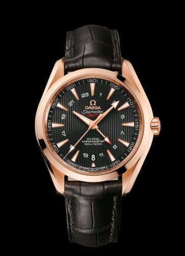 Omega Seamaster Aqua Terra 150M Co-Axial 43 GMT Red Gold / Grey