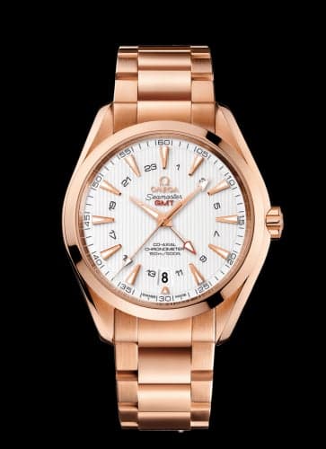 Omega Seamaster Aqua Terra 150M Co-Axial 43 GMT Red Gold / Silver / Bracelet