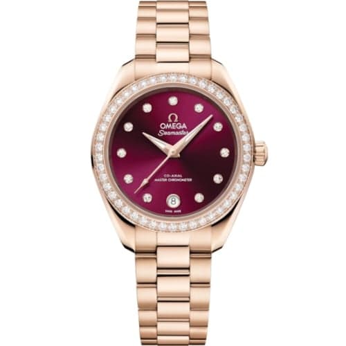 Omega Seamaster Aqua Terra 150M Master Co-Axial 30 Sedna Gold - Diamond / Burgundy