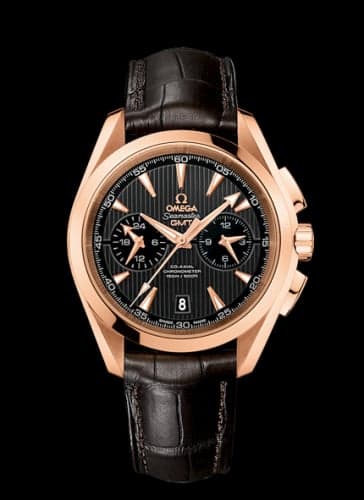 Omega Seamaster Aqua Terra 150M Co-Axial 43 GMT Chronograph Red Gold / Grey