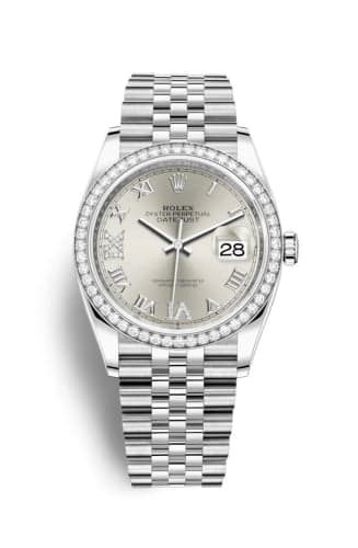 Rolex Datejust 36 Stainless Steel / Diamond / Silver Roman-Diamonds / Jubilee