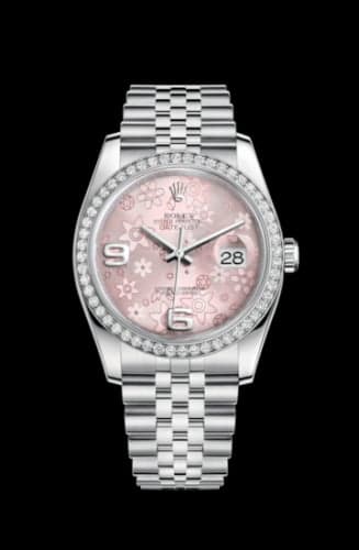 Rolex Datejust 36 Stainless Steel Diamond / Jubilee / Pink Floral