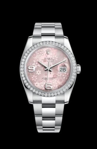 Rolex Datejust 36 Stainless Steel Diamond / Oyster / Pink Floral
