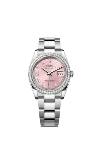 Rolex Datejust 36 Stainless Steel - Diamond / Pink Roman / Oyster