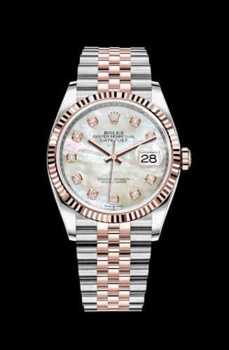 Rolex Datejust 36 Stainless Steel / Everose / Fluted / MOP Diamond / Jubilee