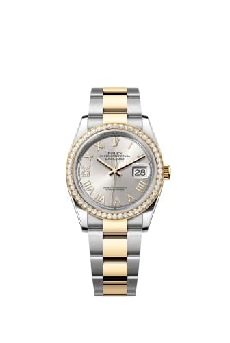Rolex Datejust 36 Stainless Steel - Yellow Gold - Diamond / Silver Roman Diamond / Oyster