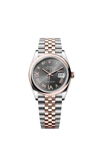 Rolex Datejust 36 Stainless Steel - Everose - Smooth / Slate Roman Diamond / Jubilee