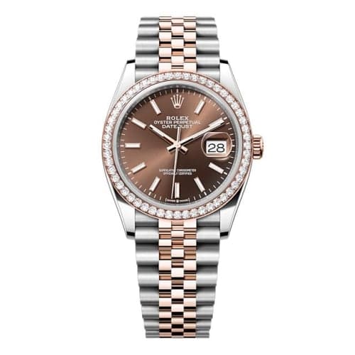Rolex Datejust 36 Stainless Steel - Everose - Diamond / Chocolate / Jubilee