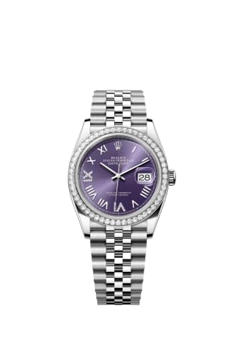 Rolex Datejust 36 Stainless Steel - Diamond / Aubergine Roman Diamond / Jubilee