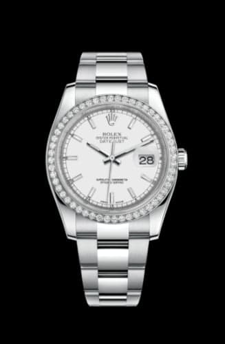Rolex Datejust 36 Stainless Steel Diamond / Oyster / White