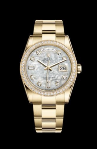 Rolex Day-Date 36 Yellow Gold Diamonds / Oyster / MOP